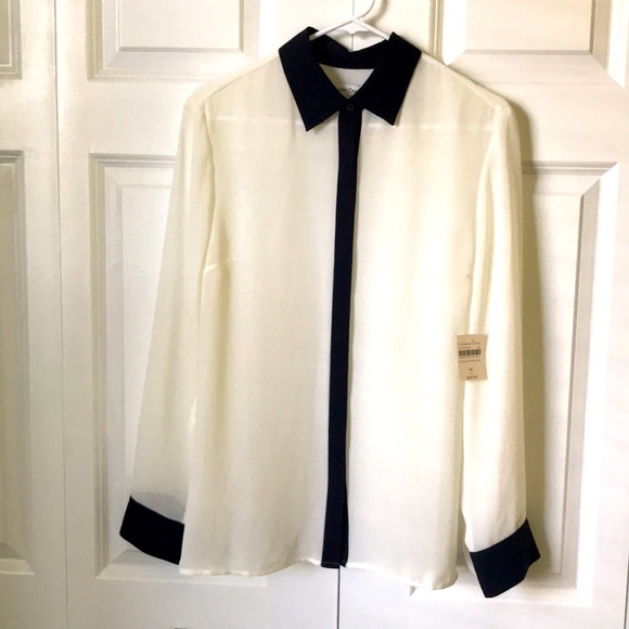 COLDWATER CREEK CHIFFON BLOUSE - Picture 1 of 5